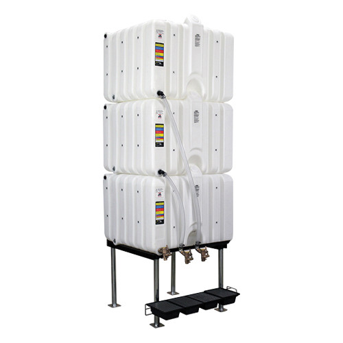 Rhino Tuff Tanks 120/120/120 Gal. Gravity Feed Poly. Tank Package