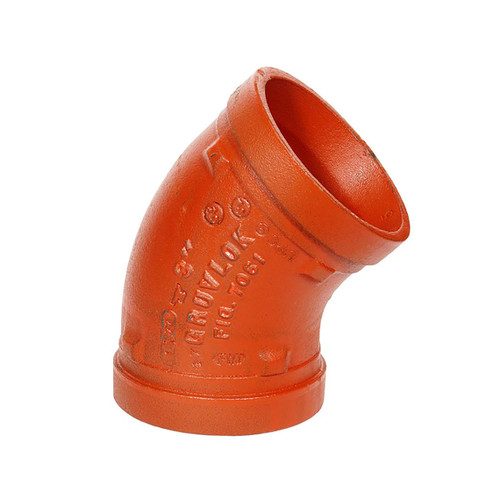 Anvil FIG 7051 Gruvlok® Ductile Iron 45® Elbow Grooved-End Fittings ...
