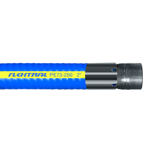 Hosepower PE75 2" DEF Suction & Discharge Hose, SS MNPT Ends