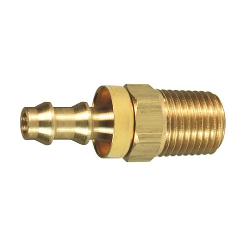 Dixon Brass Male NPT PushOn Brass Hose Barb Fittings w/ Brass Cap