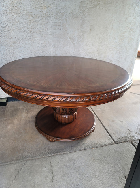 High-Gloss Resin Table Top - Mahogany - 54" Round