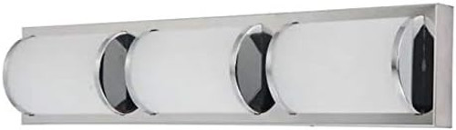 allen + roth Kinsley 3-Light Chrome Modern/Contemporary Vanity Light