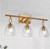 Vanity 2 Light with Clear Seeded Glass in Olde Bronze 14.75"