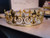 Gold Crown with Swarowski Stones in Pear Shape