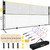 Portable Pickleball Badminton Net Set, 17FT All-in-One Net w/4 Pickleball