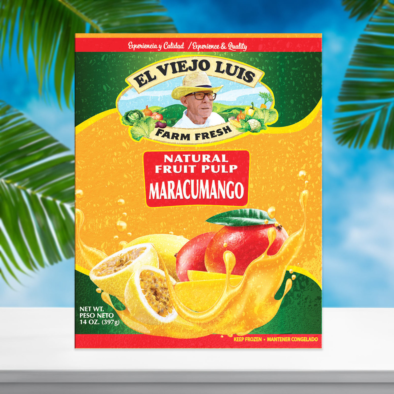 Maracumango Fruit Pulp 14oz by El Viejo Luis