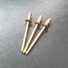 COPPER RIVET-BRASS MANDREL OPEN END BLIND DOMED BUTTON HEAD RIVET #42 1/8"