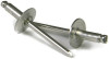 Aluminum Rivet-Steel Mandrel Large Flange #42 Blind Domed Button Head Open End 1/8" .125 Qty 1,000