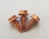 8 x 1/2, SOLID, COPPER, SELF, PIERCING, SHEET, METAL, SCREW