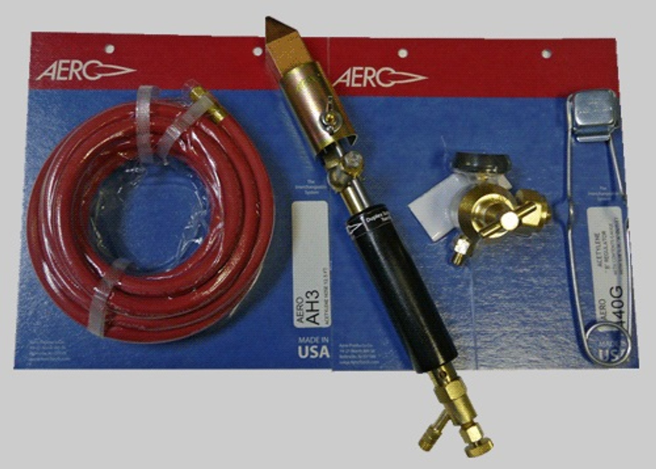 Aero-Acetylene-Duplex-Soldering-Iron-Torch Kit-3/8 - 24 L.H. Hose Connection
