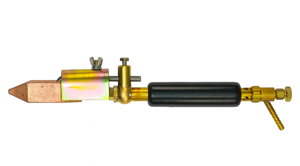 Acetylene-Duplex-Soldering-Iron-Torch-Slip-On- Hose Connection
