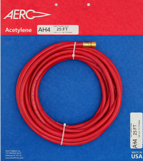 Aero Acetylene Gas Service Hose 25'
