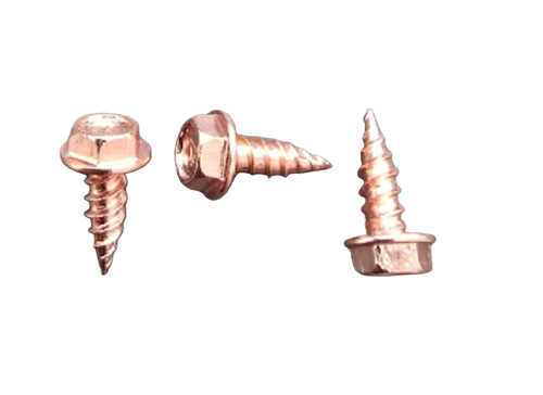 8 x 1/2 Self-Piercing Copper-Plated 410 Stainless Steel Screws
