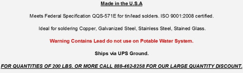 60/40 Meter Bar Solder 1/3 lb Free Shipping 25 LB Box
