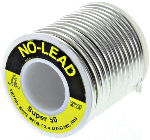 Super 50 Lead-Free Wire Solder 1 lb Spool 1/8" .125 Dia.