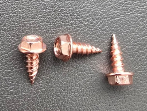 8 x 1/2 Self-Piercing Copper-Plated 410 Stainless Screws