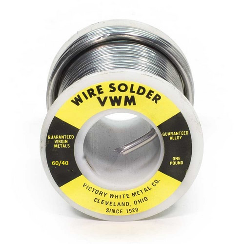 S64 CNC 60/40 Solder 1/8 solid wire for stained glass - 1lb spool