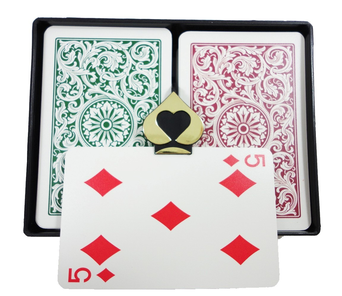 Copag 1546 Burg/Green Playing Cards -12 Sets - Reg. Index ...