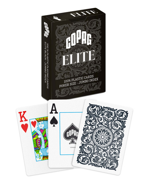 COPAG ELITE 1546 Jumbo Index Single Plastic Deck - Black