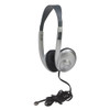 Califone 3060AVS Lightweight Multimedia Stereo Silver Headphones no Volume Control