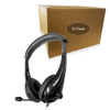 HamiltonBuhl Motiv8 Mid-Sized Headset with Gooseneck Mic and in-line Volume Control - Pack of 10 