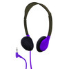 HamiltonBuhl Galaxy Econo-Line of Sack-O-Phones with 5 Purple Personal-Sized Headphones, Starfish Jackbox and Carry Bag 