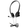  Soundnetic Disposable Stereo Classroom Headset with 3.5mm Plug and Boom Microphone 50 Pack, Black 