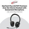 Califone NeoTech Plus 1017MT Premium, Over-Ear Stereo Headset with Gooseneck Microphone, 3.5mm Plug, Black