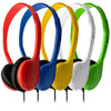 Soundnetic Variety Disposable Stereo Bulk School Headsets USB-C Plug - Vinyl Earpads and in-line mic (10-Pack)