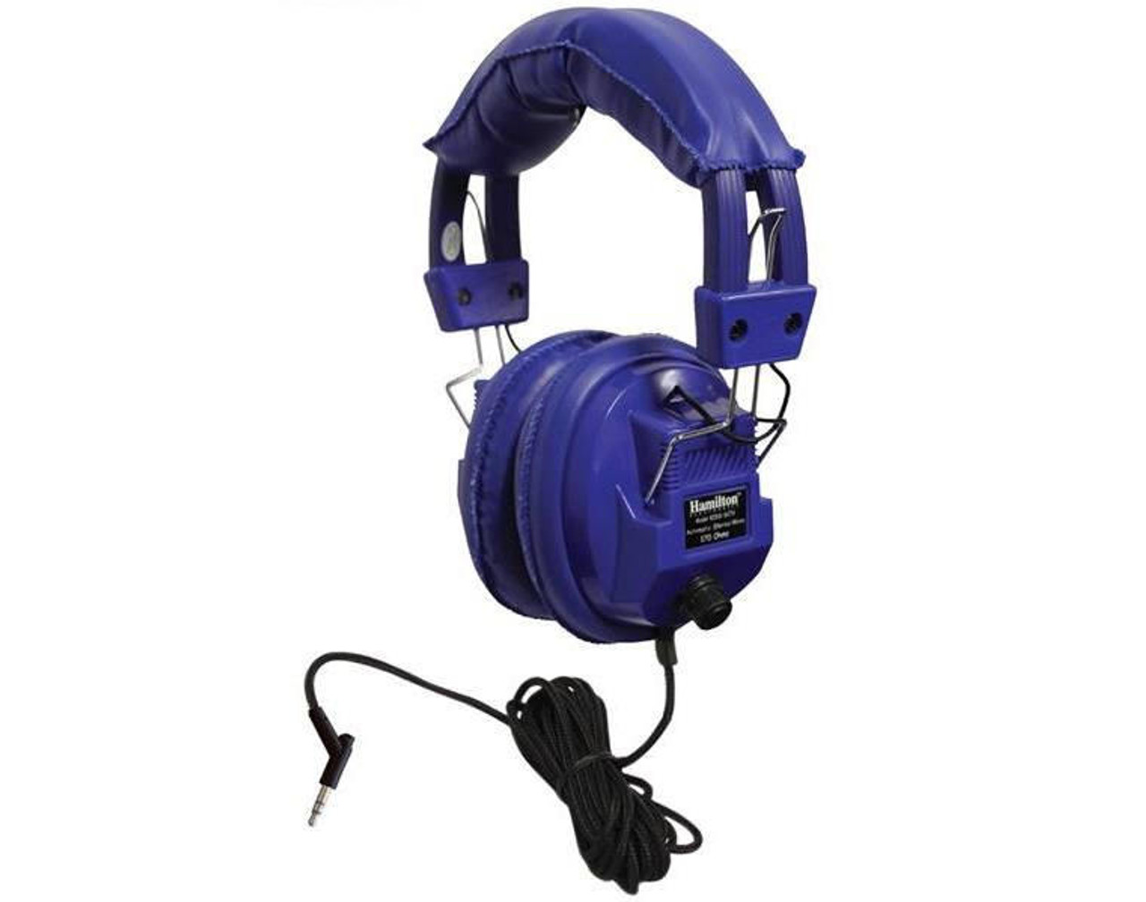 HamiltonBuhl Kids Blue, Deluxe Stereo Headphone with 3.5mm Plug and Volume  Control