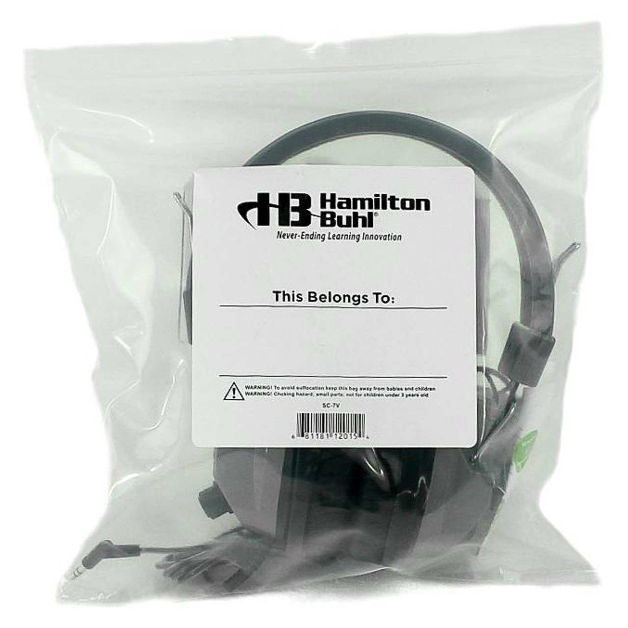 HamiltonBuhl SC-7V SchoolMate Deluxe Over-Ear Headphones | Gray