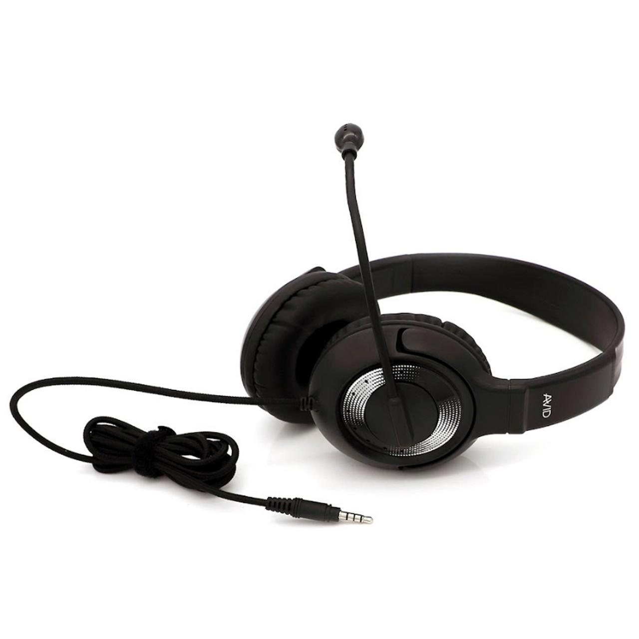 AVID AE-55 Silver Bulk Headsets | and in School TRRS Black Plug Headset