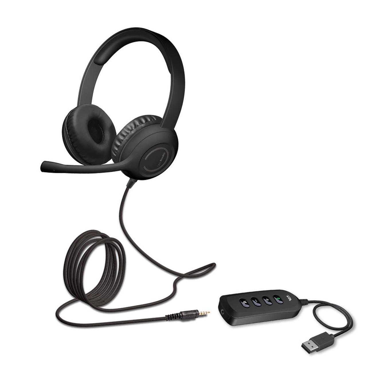 Cyber Acoustics AC 5812 Stereo Headset with USB and 3.5mm Connectivity