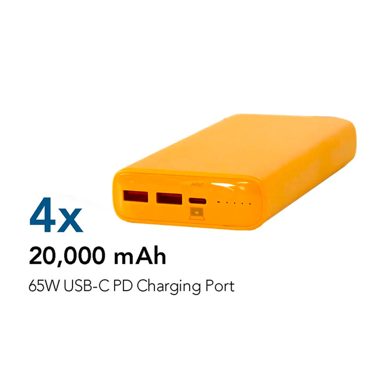 20,000mAh 65W Fast Charge PD Power Bank with USB Type-C