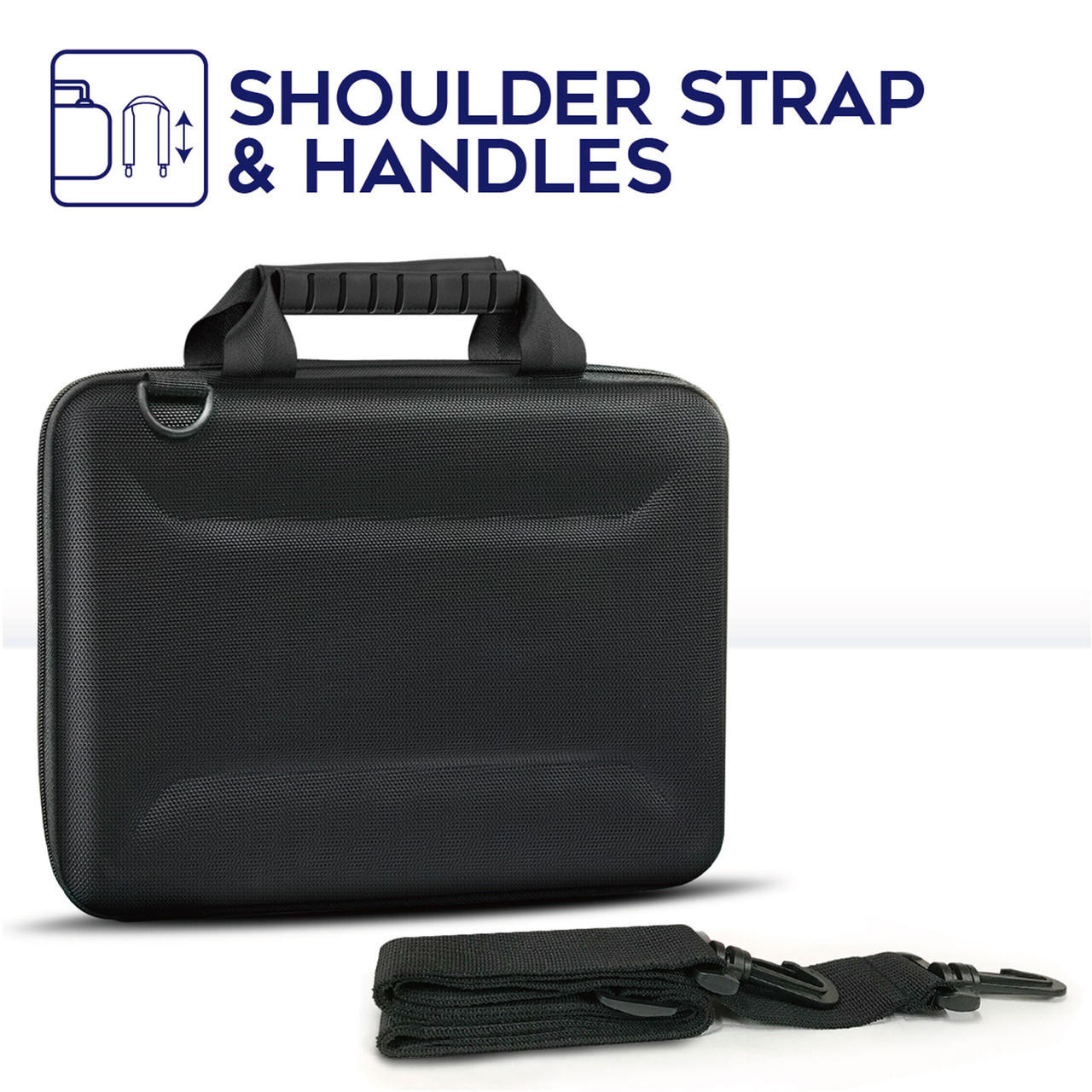 iBenzer Bumptect Stay in 11インチ 耐衝撃保護 常時オンノートパソコン スリーブケース 11.6 MacBook、Chromebook、Ultrabook、ブラック LS-BPS-0111BK iBenzer Bumptect Stay-In 11-12\u201d Slim Case w⁄ Pocket\u200e