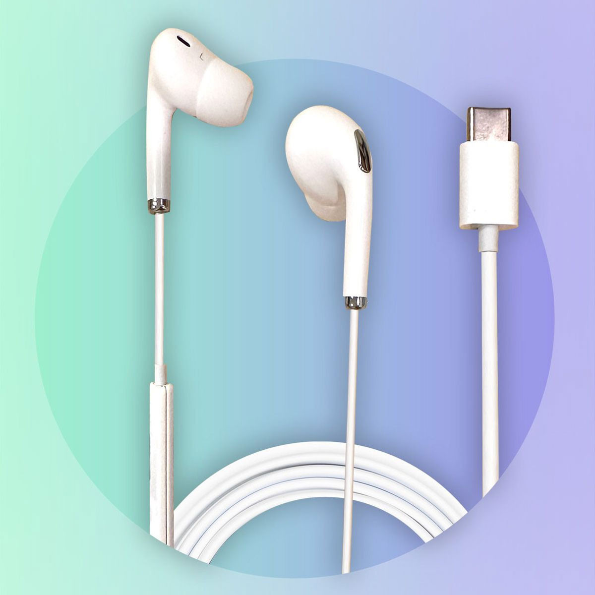 HamiltonBuhl USB-C Ear Buds In-Line Microphone and Play/Pause