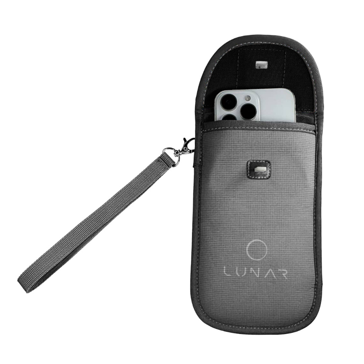 Phone Pouch グレー Lunar Magnetic Locking Pouch Gray With Black Interior