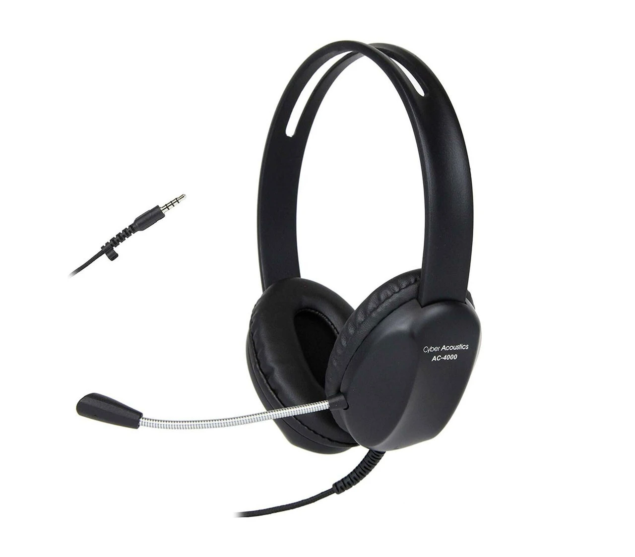 Cyber Acoustics AC-4000 Stereo Headset | Single Plug
