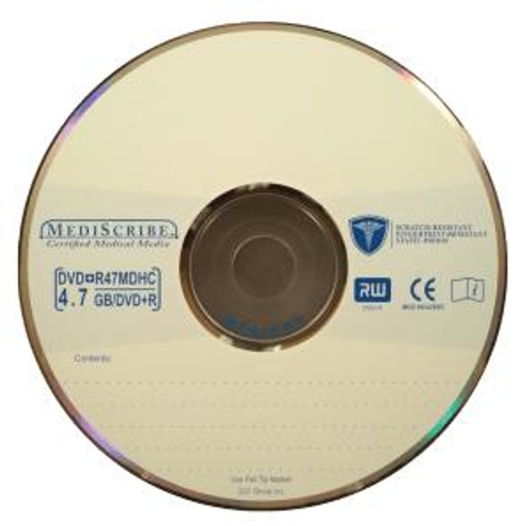  MediScribe DVD+R47MJB10M Certified Medical DVD+R 4.7GB 8X Branded 10 Discs in Jewel Cases 