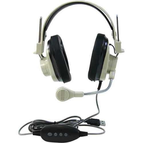 Califone 3066USB CT Deluxe Stereo USB Headphones w/ Boom Mic