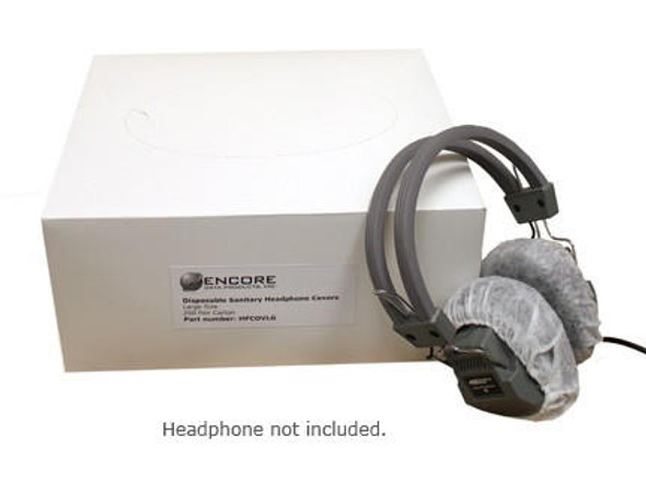 Encore Data Products Disposable Sanitary Headphones Covers  Over-ear Headphones 250 Pair Ctn 