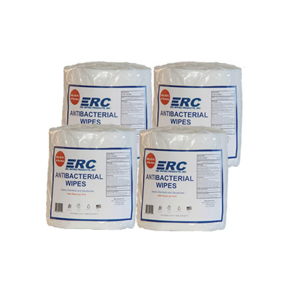 ERC Wiping Products Equipment & Hand Antibacterial Wipes Jumbo 4 Pack (8000 Wipes) 