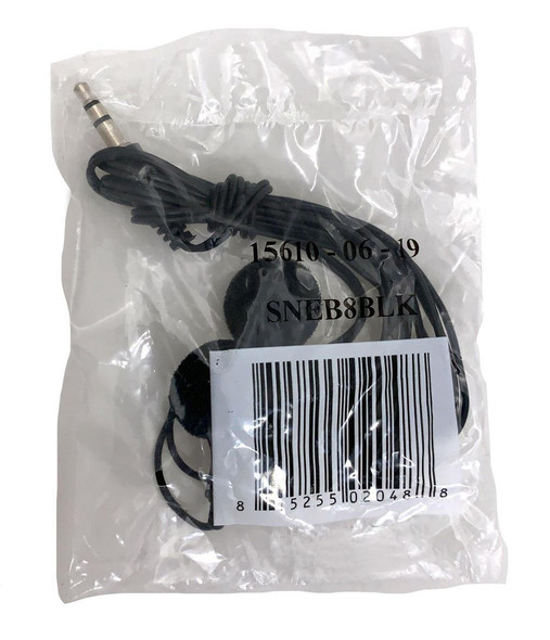  Soundnetic Bulk Disposable Stereo Earbuds Black with Foam Earpads 