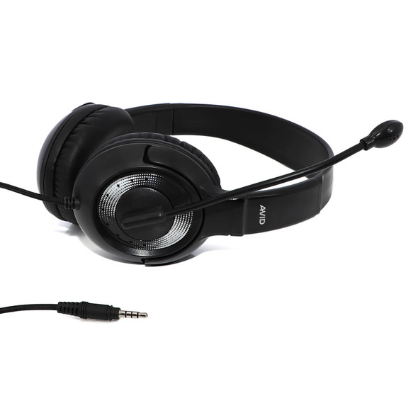 AVID AE-55 Headphones / Headset with 3.5mm Plug | Black and Silver - Bulk Options