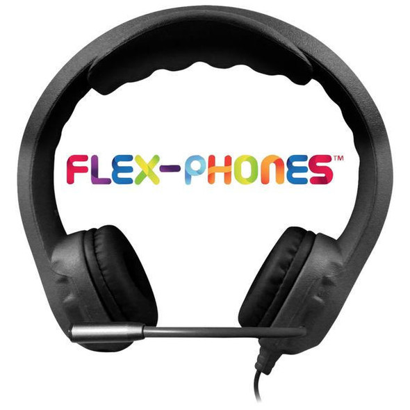  HamiltonBuhl KFX2-BLK Kid's Flex-Phone TRRS Headset with Gooseneck Microphone – BLACK 