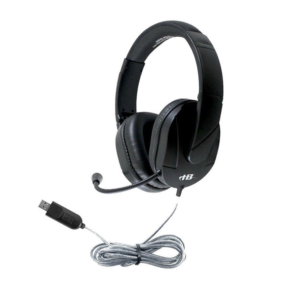 HamiltonBuhl 40 Pack of Mach2C - Deluxe Headset - USB Plug with boom microphone, USB 2.0 Leatherette ear cushions 