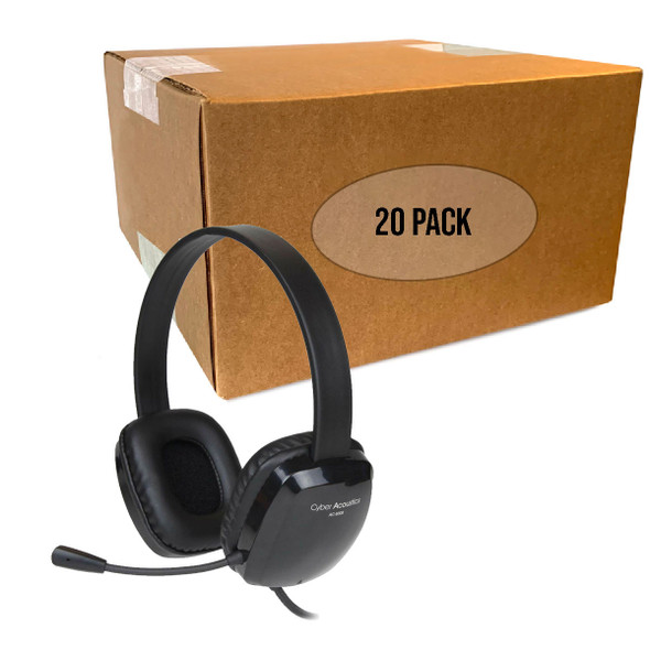 Cyber Acoustics AC-6012 USB Stereo Headset with Noise Canceling 