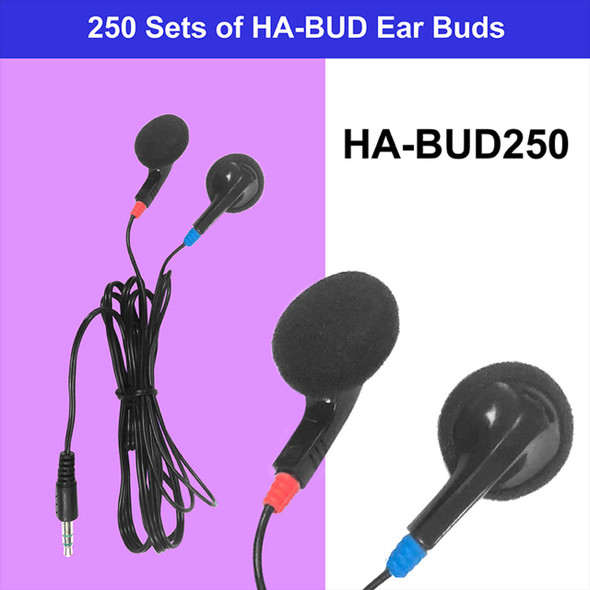  HamiltonBuhl Ear Buds with Foam Cushions - 250 Pack 