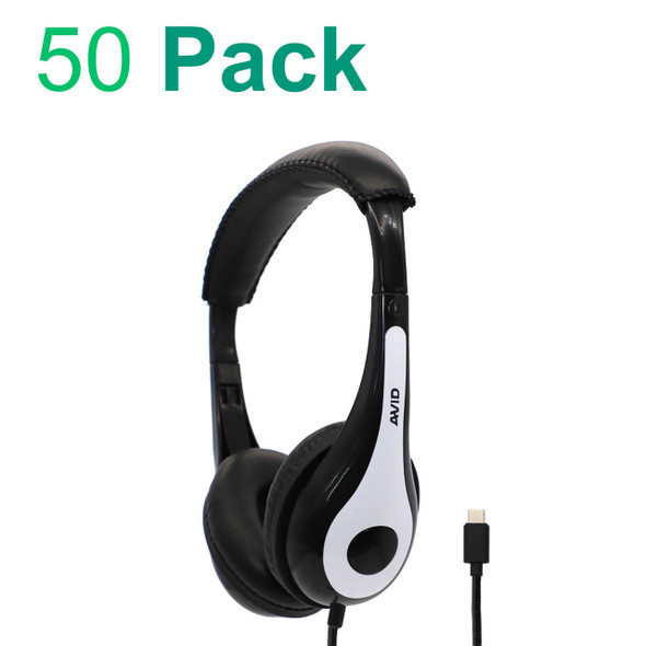 AVID Products AVID AE-35 Headphone, USB-C Plug, White, Case 50 