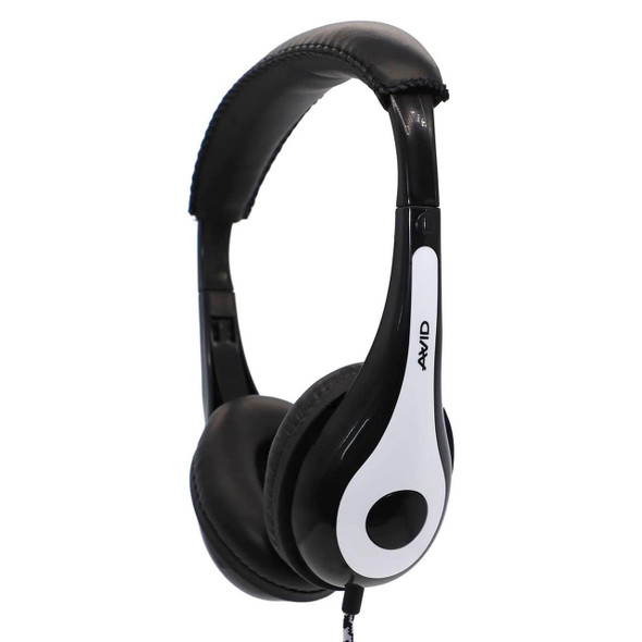  AVID Products White AE-35 Classroom Computer Stereo Headset, 100 Pack 